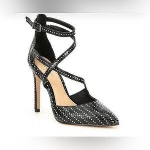 Giani Bernini  Black  polka withCrisscross Studded Heels